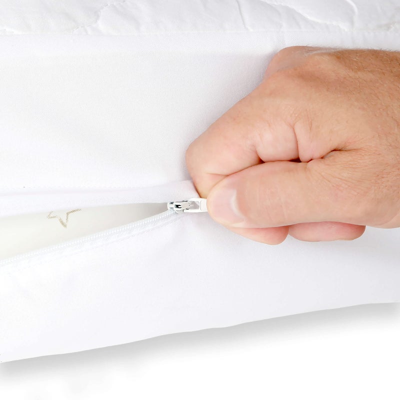 Jambini Zipper Waterproof Crib Mattress Protector Fully Encased with an Embedded Waterproof Crib Mattress Pad