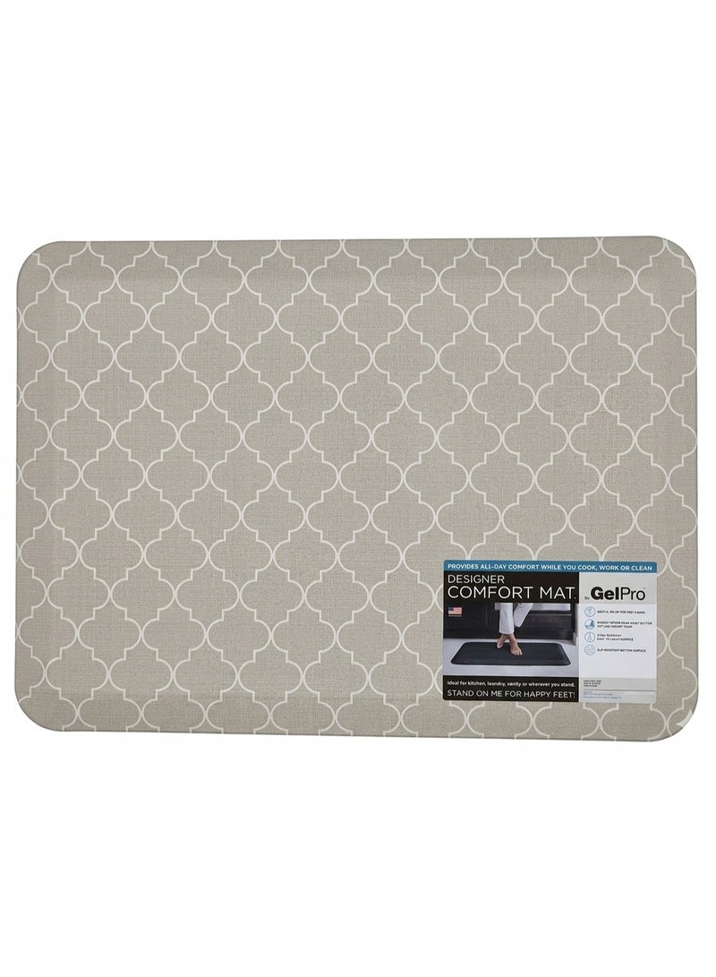 GelPro Designer Comfort Mat-Trellis Khaki 20 X 30 Inch - Image 1