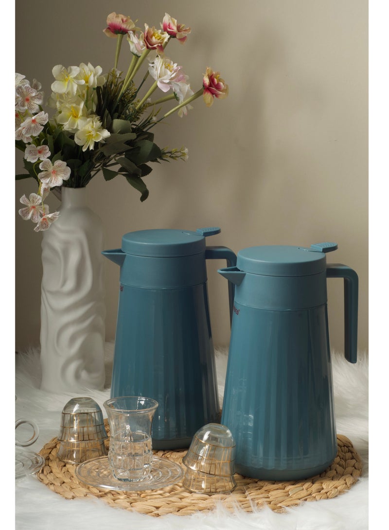 HOMEVEO Fragrant 1-liter thermos set - elegant hospitality and quality performance - Image 1