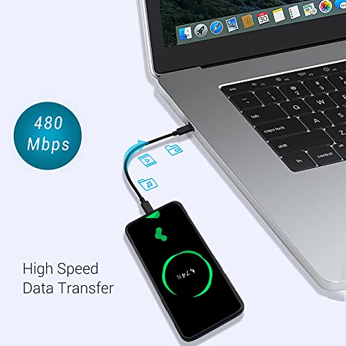 SUMPK USB C to USB C Fast Charging Cable 60W,[3-Pack 8 inch] USB 2.0 Type C Charger Cord Compatible with Samsung Galaxy S21/S21+/S20+ Ultra Note 20, Pixel 4/3 XL, MacBook Air iPad Pro - Image 3