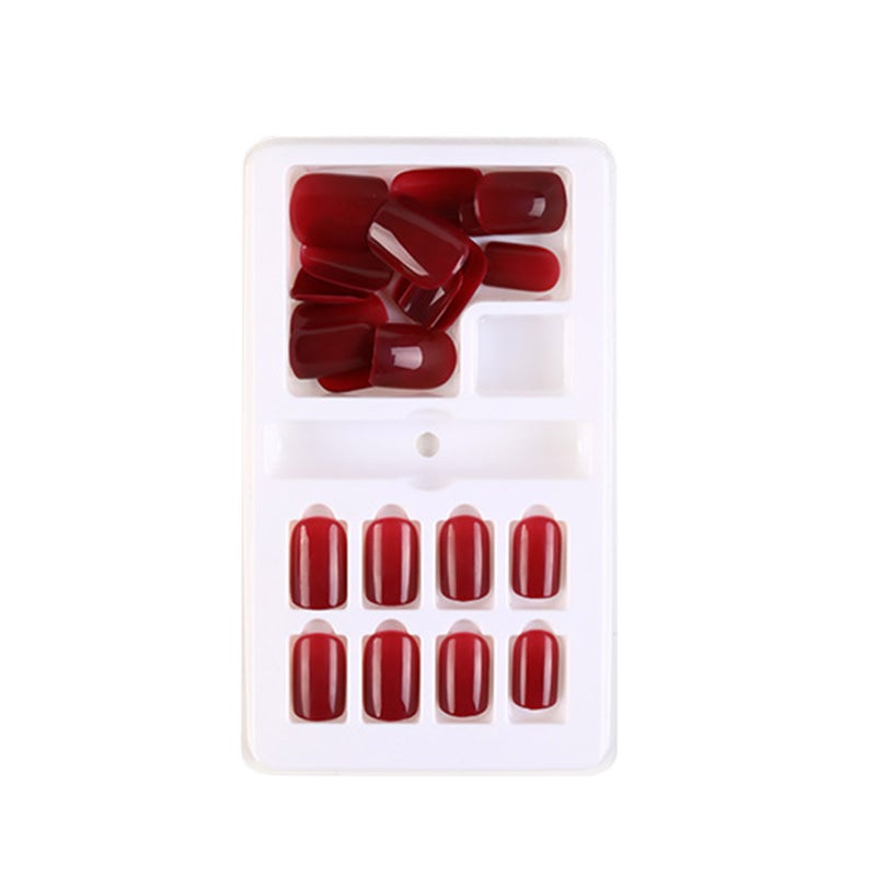 Fake Nails Tips Set 12 Different Sizes Natural French Short False Nails Tips Full Cover Acrylic Artificial Nails for Nail Salons & DIY Nail Art Tool - Image 1