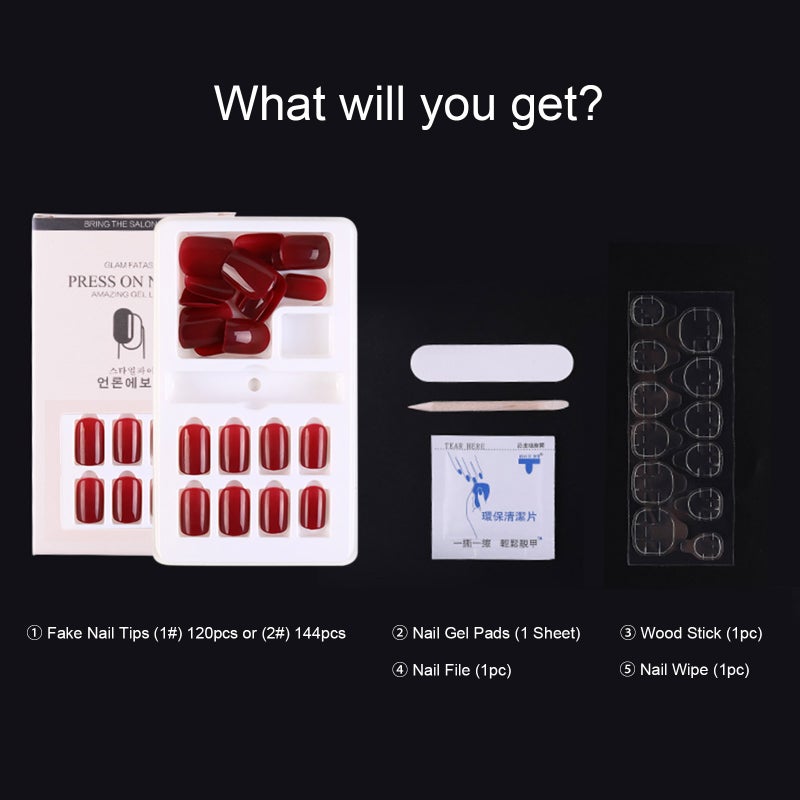 Fake Nails Tips Set 12 Different Sizes Natural French Short False Nails Tips Full Cover Acrylic Artificial Nails for Nail Salons & DIY Nail Art Tool - Image 4
