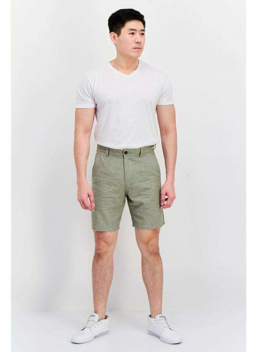 Jack Jones Men Heather Chino Shorts, Sage Green  - Image 4