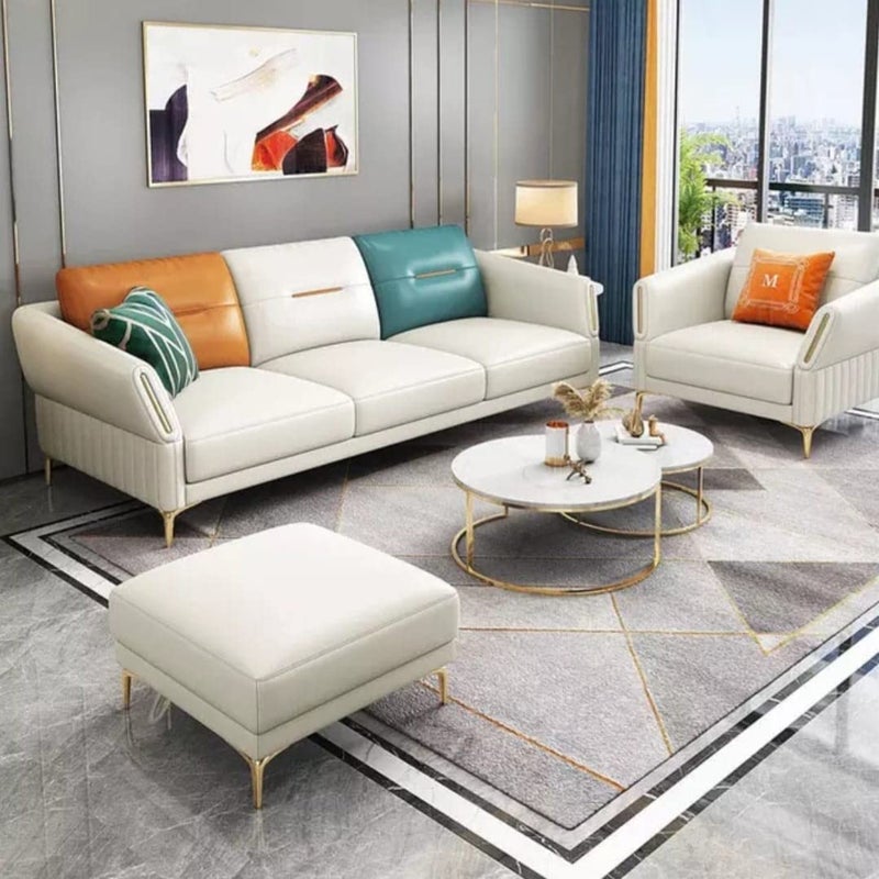 Fascination FASINATION Sofa Leg Glossy Finish Heavy Model Russian Fame Shape Sofa Leg Set of 4 6 INCH Mounting Screw IncludedGold - Image 2