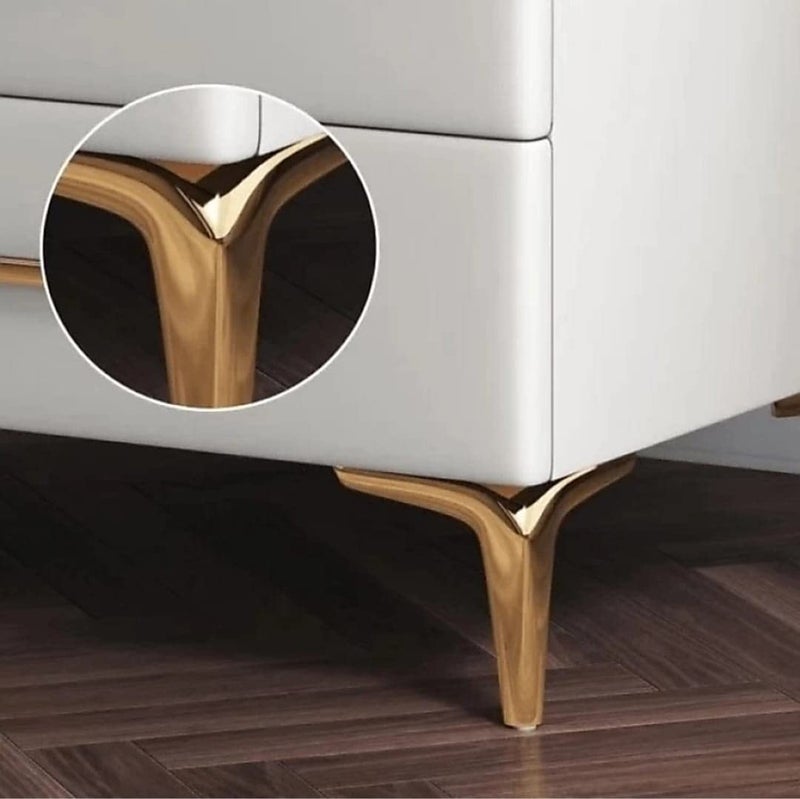 Fascination FASINATION Sofa Leg Glossy Finish Heavy Model Russian Fame Shape Sofa Leg Set of 4 6 INCH Mounting Screw IncludedGold - Image 5