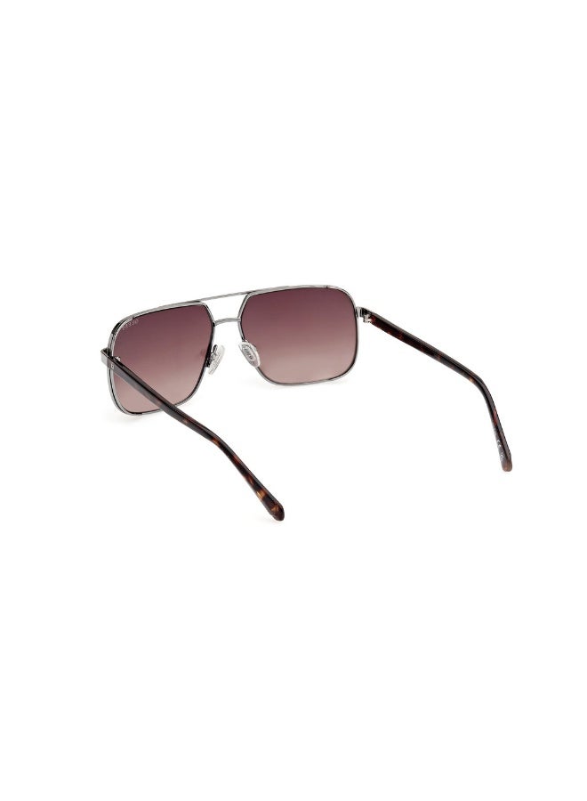 GUESS Gu00119 Navigator Metal Sunglasses For men size 58, Shiny Gunmetal - Image 3