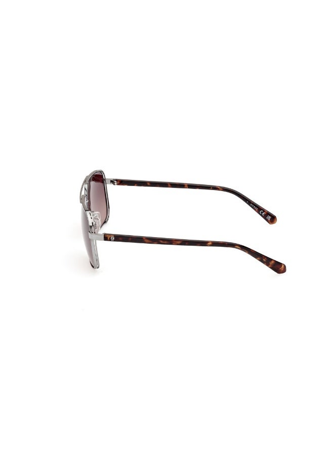 GUESS Gu00119 Navigator Metal Sunglasses For men size 58, Shiny Gunmetal - Image 2