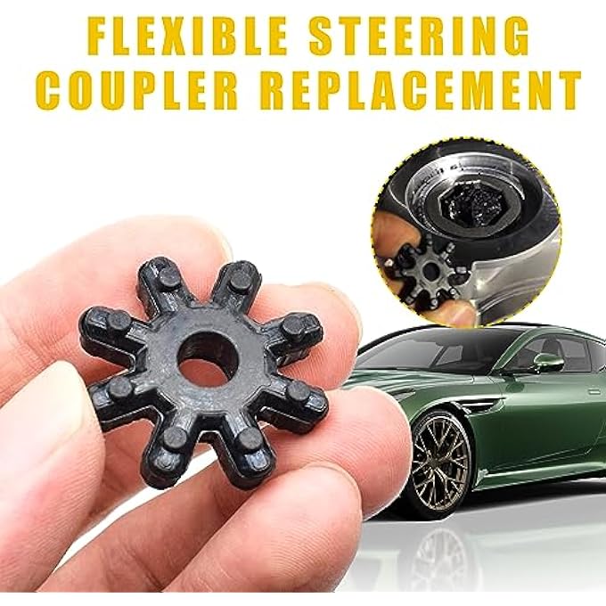 2 PCS Flexible Steering Coupler Replacement, Auto Power Steering Machine Column, 563152K000FFF Plastic Rubber Wheel, Steering Coupling Steering Column Motor Replace Accessories (2PCS) - Image 3
