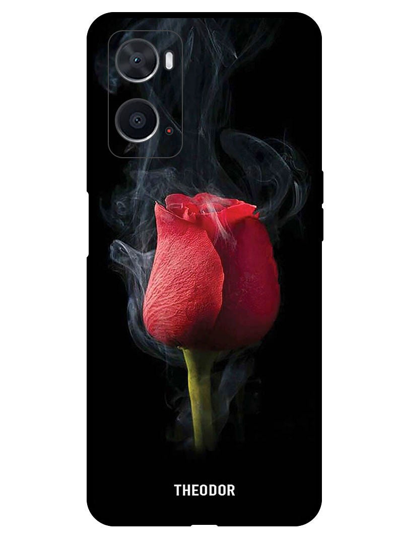 Theodor غطاء واقي مضاد للخدش ومقاوم للصدمات لهاتف OPPO A76 باللون الأحمر الوردي - Image 1
