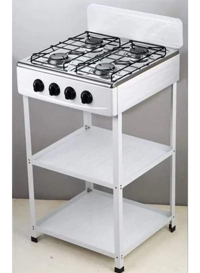 دينكس موقد غاز من الفولاذ المقاوم للصدأ بأربعة شعلات مثالي للاستخدام المنزلي والتخييم - Image 2