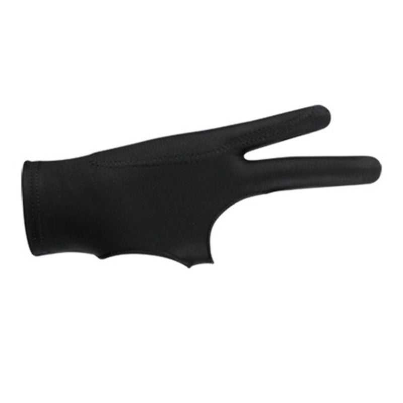 Tablet Drawing Glove M Size Premium Polyester Breathable Anti-Smudge Painting Glove - Fine Stitching Reduce Friction Two-Finger Sketching Glove for Artists - Image 2