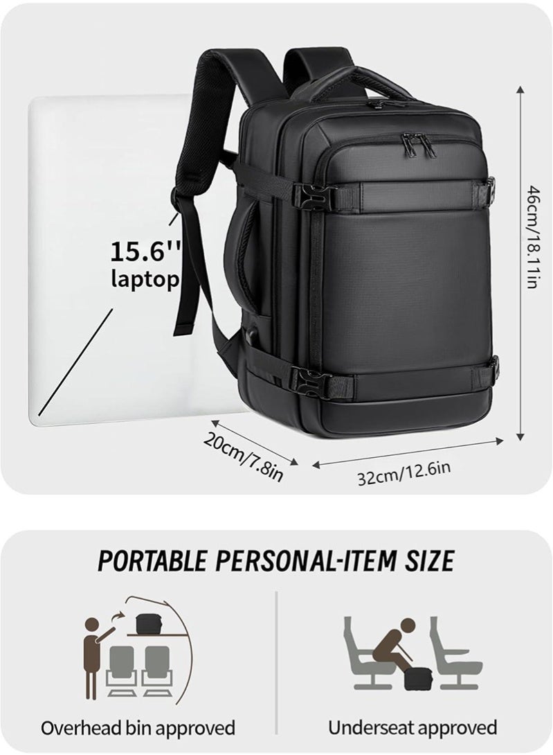 Topyich 17 inch Travel Backpack with USB Port, Water-Resistant Laptop Backpack, Fits 15.6" Laptop, Airplane Carry-On Backpack for Unisex​ - Image 2