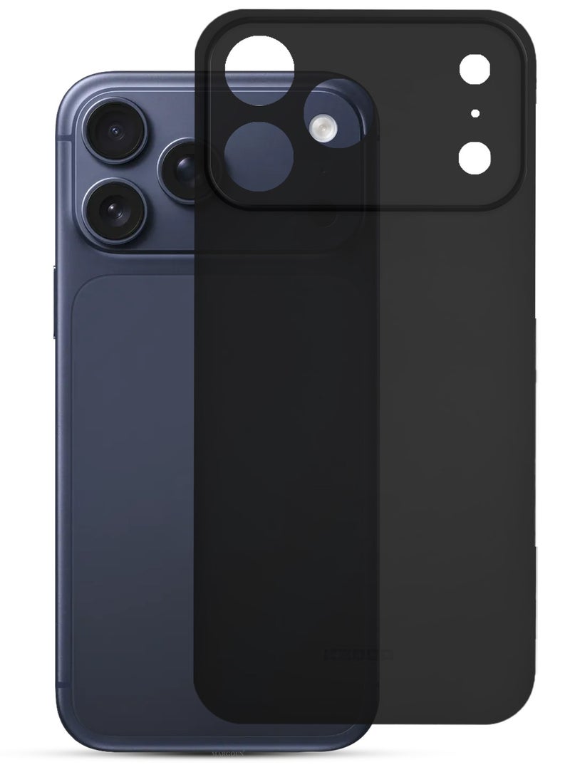 KZDOO 2 Packs Air Skin  Case Cover for Apple iPhone 17 Pro  - Sturdy Back Cover - Durable Thin Case - Drop Protection Cover with 3D Screen Protector - Black - Image 2