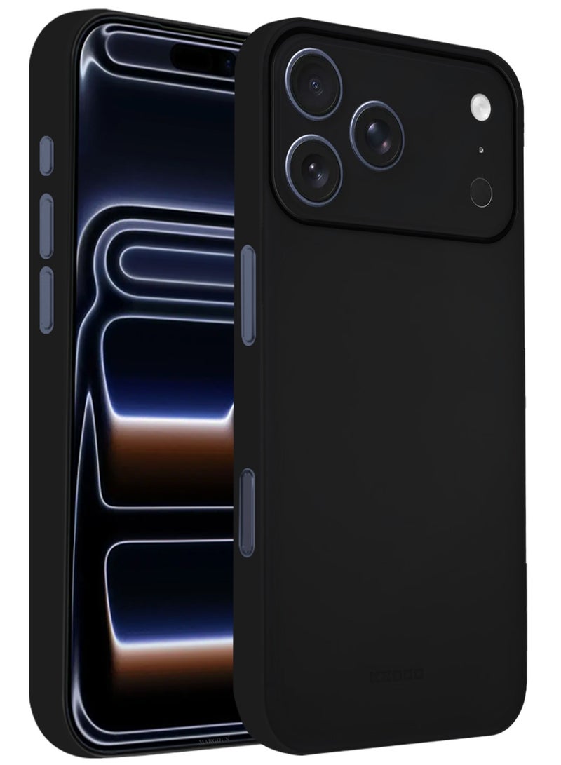 KZDOO 2 Packs Air Skin  Case Cover for Apple iPhone 17 Pro  - Sturdy Back Cover - Durable Thin Case - Drop Protection Cover with 3D Screen Protector - Black - Image 3