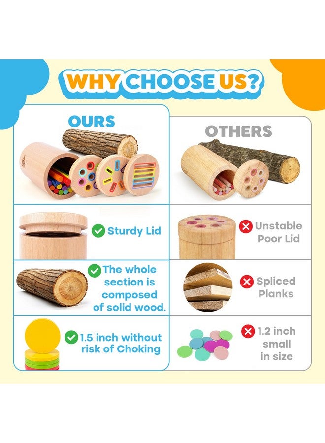 SMALL FISH ألعاب مونتيسوري للأطفال الرضع: 3 في 1 لتعلم المهارات الحركية الدقيقة، ألعاب تعليمية لتصنيف الألوان، ألعاب حسية للأطفال من 1-3 سنوات، هدايا للأولاد والبنات تتعلق بالاستمرارية في الأشياء والسبب والنتيجة. - Image 3