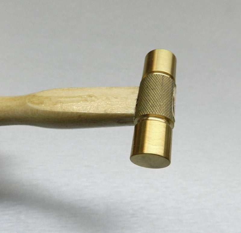JTS 3.5oz Brass Hammer Flat FACE Head Solid Brass Metalsmith Hobby and Craft Soft Hammer By - Image 5
