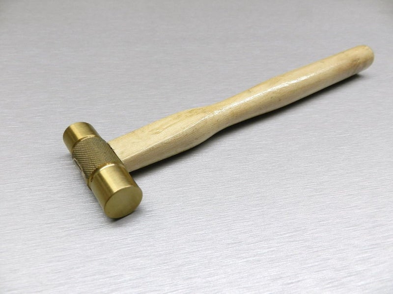 JTS 3.5oz Brass Hammer Flat FACE Head Solid Brass Metalsmith Hobby and Craft Soft Hammer By - Image 2