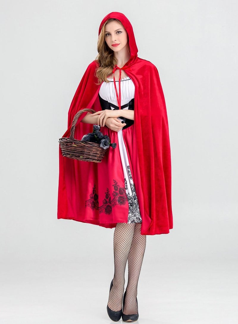 Little Red Riding Hood Costume,Gothic Dress Party Uniform, Halloween Cosplay Costume for Women - Image 1