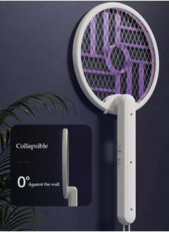 DUNISO Electric Fly Swatter, Fully Automatic Intelligent Ultraviolet Insect Killer, Handheld Silent Fly Killer Bracket, Foldable And Hanging, Suitable For Home Bedrooms, Kitchens, And Offices，White  - Image 2