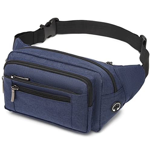 Packism Fanny Pack for Women Men - Portable Capacious Fanny Packs for Women Cross Body Durable Belt Bag Bum Bag with 6 Zipper Pockets & Adjustable Strap for Traveling, Cycling, Running, Hiking - Image 1