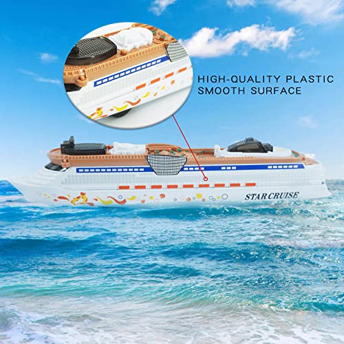 OTONOPI Cruise Ship Model Toy Ocean Liner Boat Toy with Light and Sound for Kids Toddlers Boys Girls Adults Age 3-12+ Birthday Children's Day Gift Home Decoration Collection - Image 5