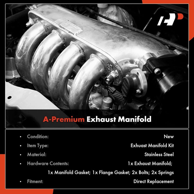 A-Premium Engine Exhaust Manifold Kit with Gaskets and Bolts - Image 2