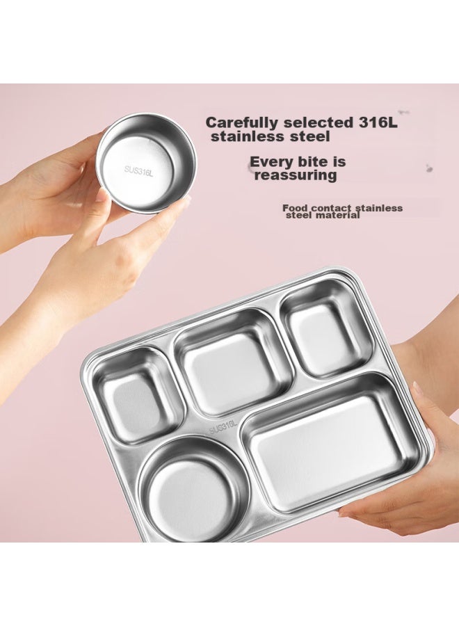 Tafuco Taiao Lilfant 316 Stainless Steel Children's Lunch Box, 5 Compartments With Soup Bowl, 1.5l, For Primary School Students, Fzii8021 - Image 2