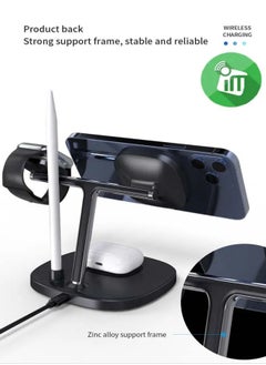 Yesido Yesido DS12 4in1 15W Desktop Wireless Charging Stand - Black  - Image 3
