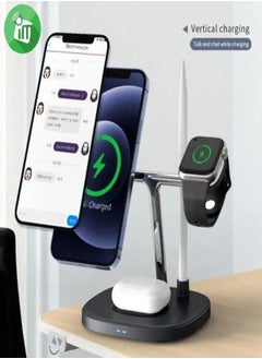Yesido Yesido DS12 4in1 15W Desktop Wireless Charging Stand - Black  - Image 2