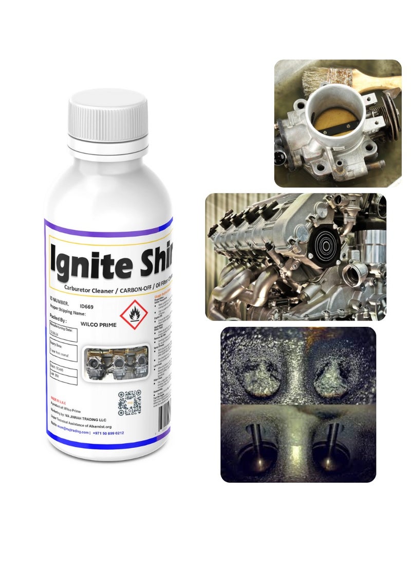 ويلكو برايم - منظف الكربون ومزيل الكربراتير Ignite Shine – منظف قوي للمحركات لأداء مثالي | تركيبة فعالة وسريعة، متوافقة مع الأسطح المتعددة | 1000 مل - Image 1