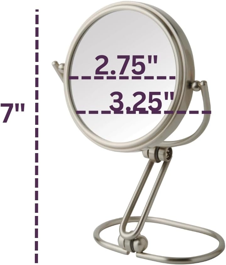 Jerdon MC315N 3-Inch Folding Travel Mirror with 15x Magnification and Nickel Finish - Image 2
