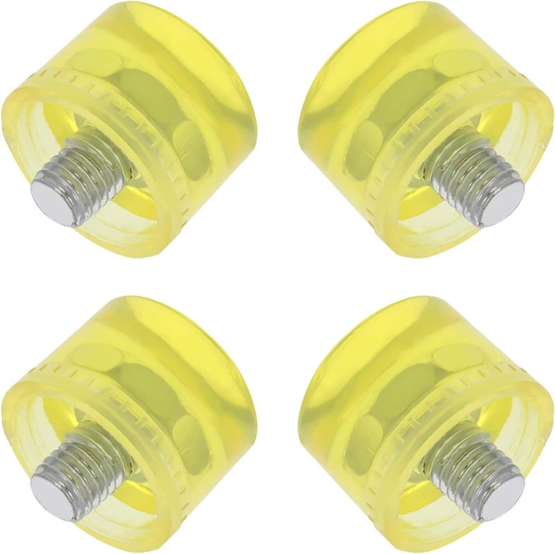Levemolo 4 Pcs Rubber Hammer Heads Replacement Tips 25mm Shock-resistant Soft Face Mallet Accessories for Landscaping and Carpentry Tools - Image 1
