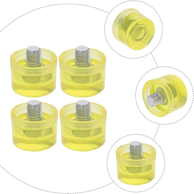 Levemolo 4 Pcs Rubber Hammer Heads Replacement Tips 25mm Shock-resistant Soft Face Mallet Accessories for Landscaping and Carpentry Tools - Image 3