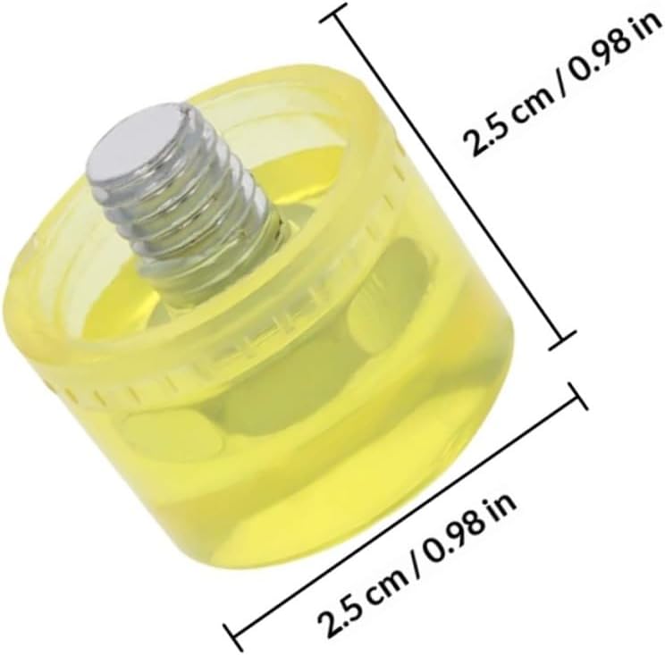 Levemolo 4 Pcs Rubber Hammer Heads Replacement Tips 25mm Shock-resistant Soft Face Mallet Accessories for Landscaping and Carpentry Tools - Image 2