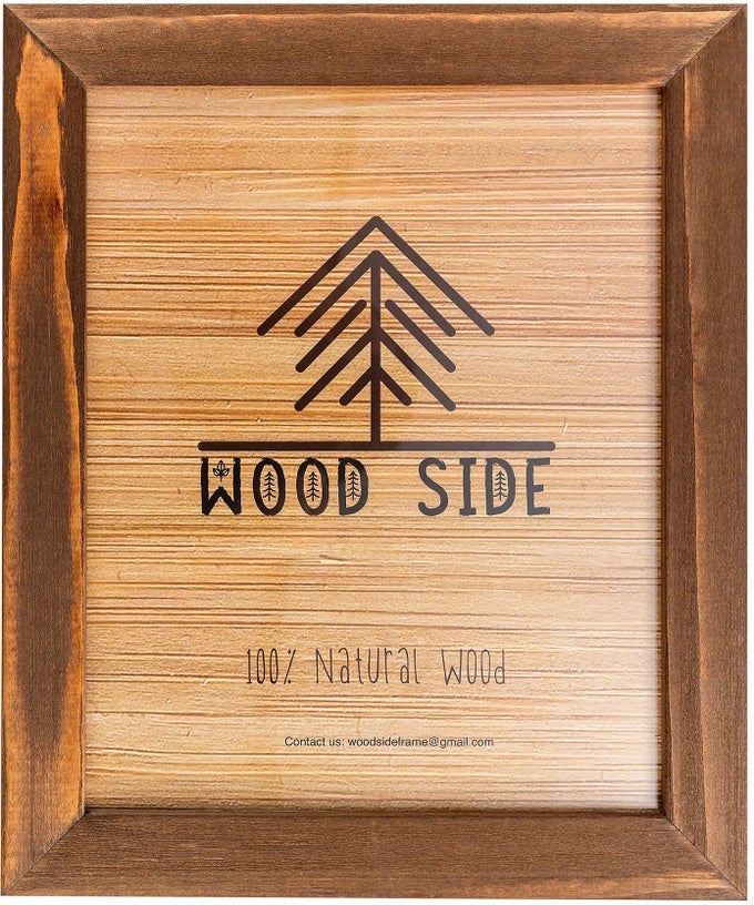 RUSTIC WOODEN PICTURE FRAME 11X14 INCH NATURAL SOLID ECO BARN WOOD FOR WALL MOUNTING PHOTO FRAME HONEY BROWN
