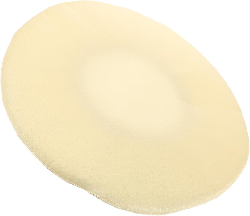 Milisten Stool Cover Beige Fabric Elastic Stretch Barstool Protector for 30cm Diameter Chair Seat, Removable Dining Chair Slipcover for Home and Bar Use - Image 1