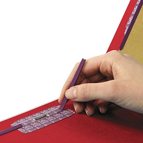 Smead End Tab Classification Folder, Legal, Straight, 2 Dividers, Bright Red, 10 per Box (29783) - Image 5
