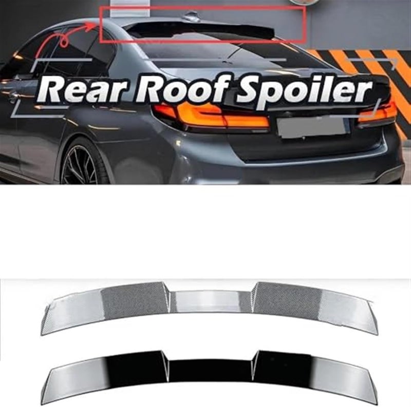 QASULER Carbon Look Rear Bumper Spoiler - Image 4