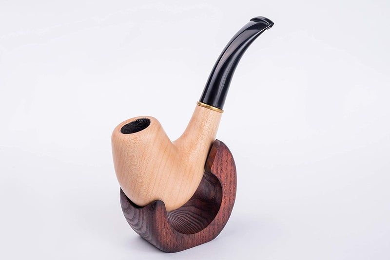 Dr Watson - Wooden Pipe Stand -SNAIL - For 1 Tobacco Pipe, Handmade from Solid Wood - Image 3