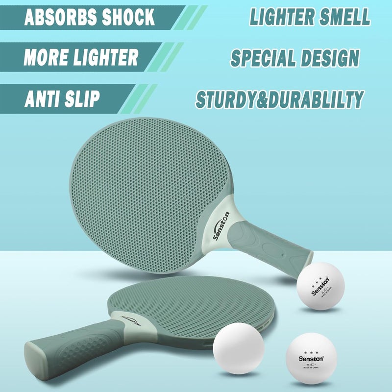 Senston Table Tennis Rackets Set,Professional Ping Pong Paddle Set for 4 Players, Composite Rubber Table Tennis Paddles, Indoor or Outdoor Games. - Image 3