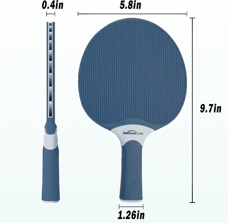Senston Table Tennis Rackets Set,Professional Ping Pong Paddle Set for 4 Players, Composite Rubber Table Tennis Paddles, Indoor or Outdoor Games. - Image 4