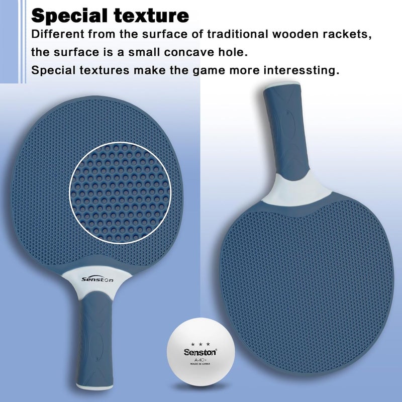 Senston Table Tennis Rackets Set,Professional Ping Pong Paddle Set for 4 Players, Composite Rubber Table Tennis Paddles, Indoor or Outdoor Games. - Image 2