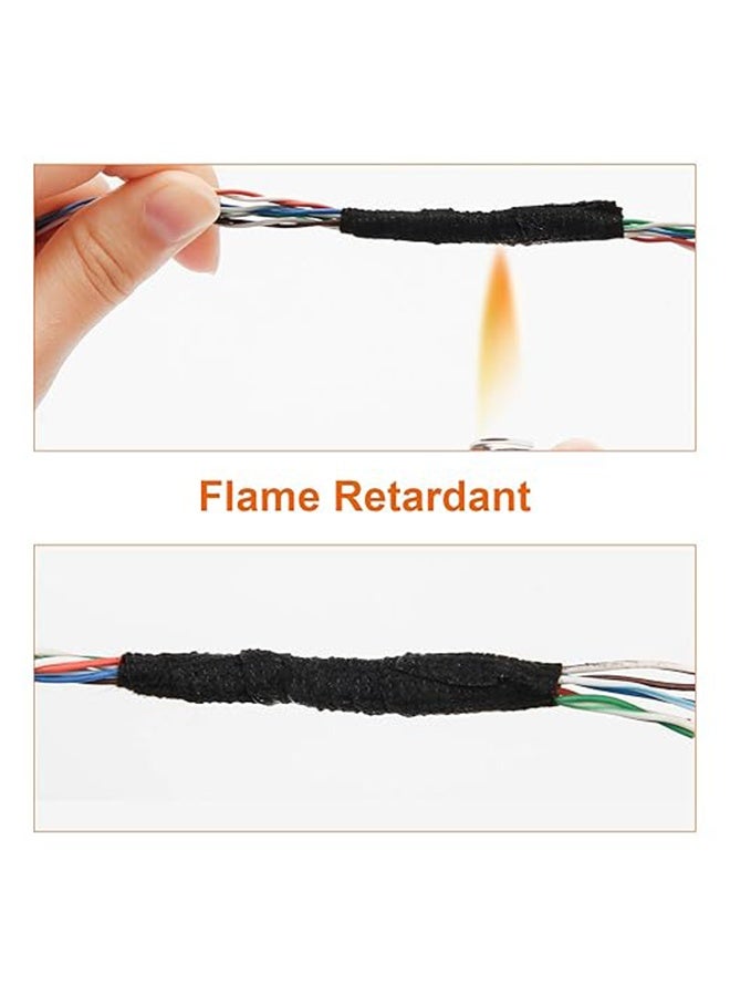 واي جيه 1 بوصة × 32.8 قدم سلك تسخير القماش الشريط الأسلاك تسخير السيارات القماش الشريط الضوضاء التخميد الحرارة دليل على النسيج لاصق الشريط للسيارات الكهربائية التفاف حماية كابل العزل ثابت 2 لفات - Image 4