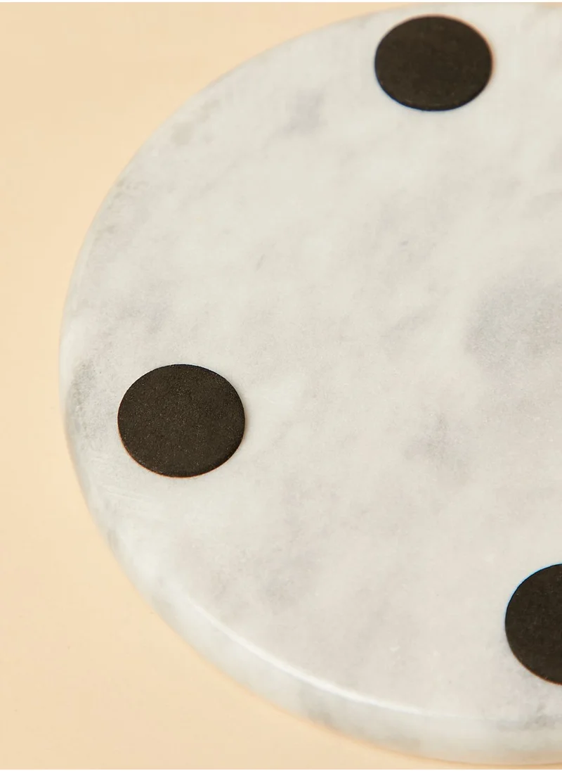 AURORA White Round Marble Storage Tray