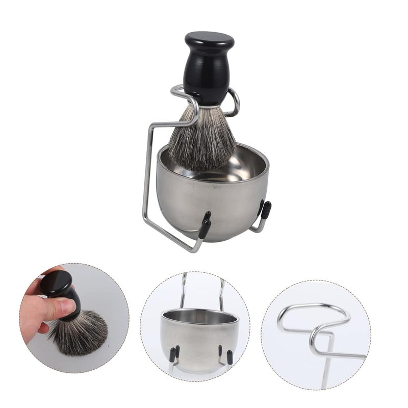 مجموعة حلاقة ميبكيس الرطبة مع وعاء حامل وفرشاة ومقبض للرجال للحلاقة التقليدية - Image 5