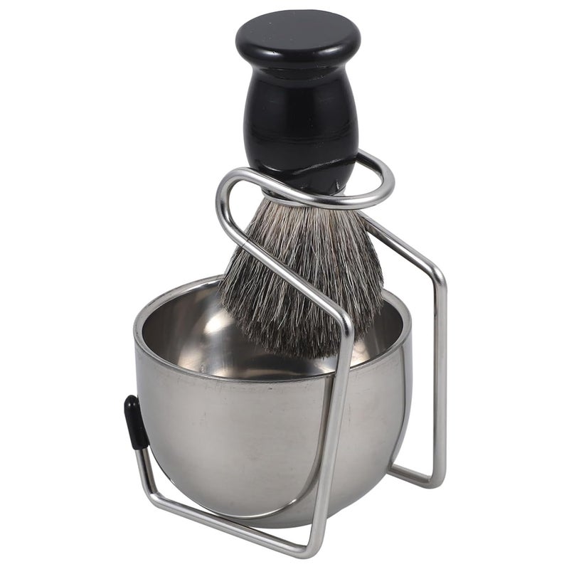 مجموعة حلاقة ميبكيس الرطبة مع وعاء حامل وفرشاة ومقبض للرجال للحلاقة التقليدية - Image 1