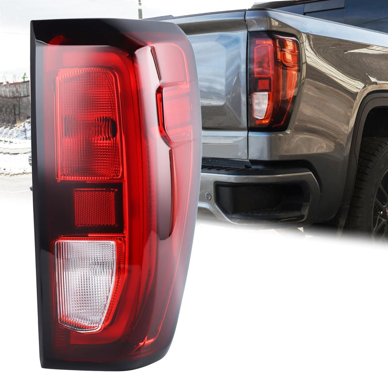 KAMDKI Right Passenger Side Tail Light LED Halogen Rear Light Compatible for 20192024 GMC Sierra 1500 Incandescent Type Brake Lamp With Bulbs GM2801309 84968737 85115886 84565920 84760016