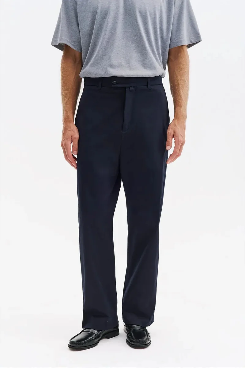 Giesto Navy Blue GIESTO Men's Cotton-Lycra Suit Pants for Men | Best Price UAE