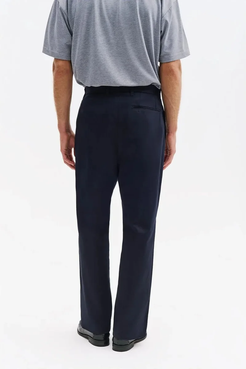 Giesto Navy Blue GIESTO Men's Cotton-Lycra Suit Pants for Men | Best Price UAE