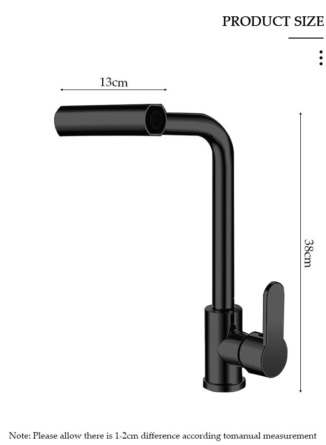 DUNISO 4 in 1 Stainless Steel Kitchen Faucet with 360° Rotating Water Outlet  Vintage Single Handle Kitchen Sink Faucet High Arc Multifunction Kitchen Faucet Classic Style Fashion-forward Built to Last - Image 2